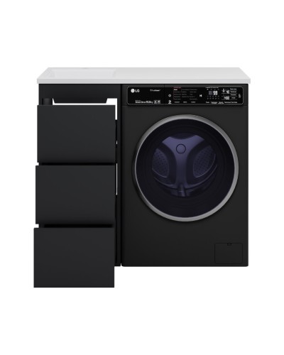 GRAFIT - 40 Тумба напольная 3 ящ. Графит под стиральную машину / раковина Гавана лев.