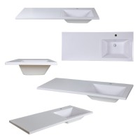 GRAFIT - 40 Тумба напольная 3 ящ. БЕЛАЯ под стиральную машину / раковина Гавана прав.