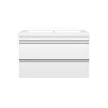 Ингрид - 90 Тумба подвесная с 2 ящ.эмаль / раковина