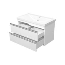 Ингрид - 90 Тумба подвесная с 2 ящ.эмаль / раковина