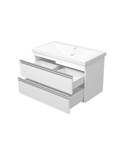 Ингрид - 90 Тумба подвесная с 2 ящ.эмаль / раковина