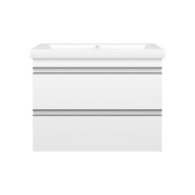 Ингрид - 75 Тумба подвесная с 2 ящ.эмаль / раковина