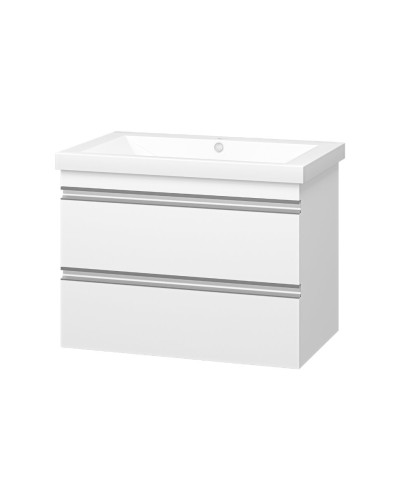 Ингрид - 75 Тумба подвесная с 2 ящ.эмаль / раковина