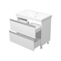Ингрид - 90 Тумба напольная с 2 ящ.эмаль / раковина