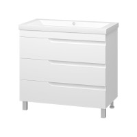 Софт - 90 Тумба напольная с 3 ящ.эмаль / раковина