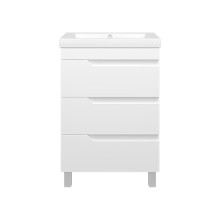 Софт - 60 Тумба напольная с 3 ящ.эмаль / раковина