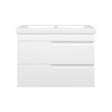 Софт - 75 Тумба подвесная с 2 ящ.эмаль / раковина