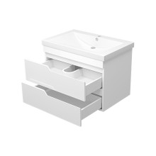 Софт - 75 Тумба подвесная с 2 ящ.эмаль / раковина