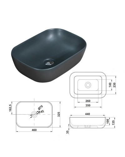 Коломбо - 80 Тумба подвесная 2 ящ. с отталк. / раковина