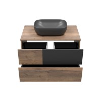 Коломбо - 80 Тумба подвесная 2 ящ. с отталк. / раковина