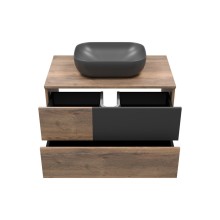 Коломбо - 80 Тумба подвесная 2 ящ. с отталк. / раковина