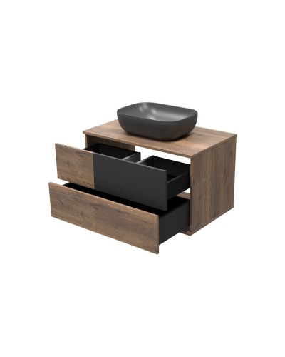 Коломбо - 80 Тумба подвесная 2 ящ. с отталк. / раковина