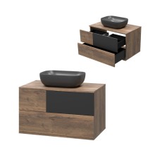 Коломбо - 80 Тумба подвесная 2 ящ. с отталк. / раковина