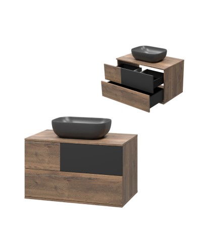 Коломбо - 80 Тумба подвесная 2 ящ. с отталк. / раковина