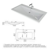 Ингрид - 90 Тумба подвесная с 2 ящ.эмаль / раковина