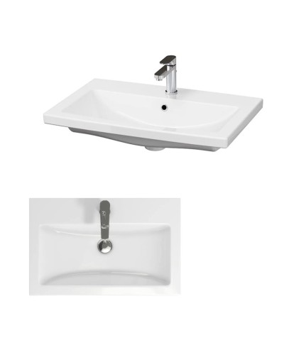 Терра - 70 Тумба с 3 ящ. белая / раковина