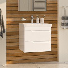 Софт - 60 Тумба подвесная с 2 ящ.эмаль / раковина