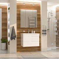 Софт - 75 Тумба подвесная с 2 ящ.эмаль / раковина