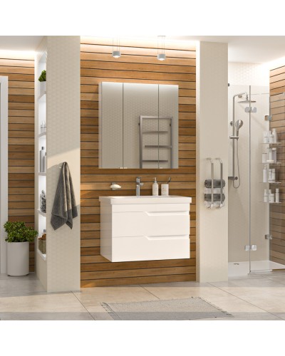 Софт - 75 Тумба подвесная с 2 ящ.эмаль / раковина