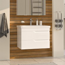 Софт - 75 Тумба подвесная с 2 ящ.эмаль / раковина