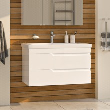 Софт - 90 Тумба подвесная с 2 ящ.эмаль / раковина