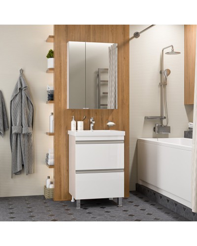 Ингрид - 60 Тумба напольная с 2 ящ.эмаль / раковина