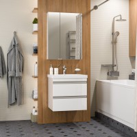 Ингрид - 60 Тумба подвесная с 2 ящ.эмаль / раковина