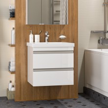 Ингрид - 60 Тумба подвесная с 2 ящ.эмаль / раковина