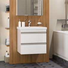 Ингрид - 60 Тумба подвесная с 2 ящ.эмаль / раковина