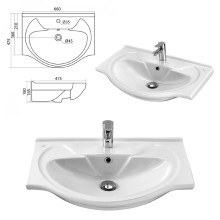 Байкал - 65 Тумба напольная с 1 ящ. / раковина