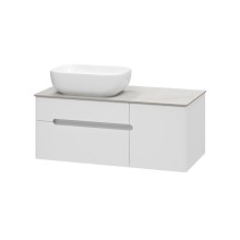 Роял -100 Тумба подвесная с 2 ящ. белый / столешница / раковина