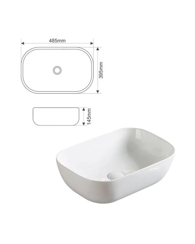 Роял - 80 Тумба подвесная с 2 ящ. белый / столешница / раковина