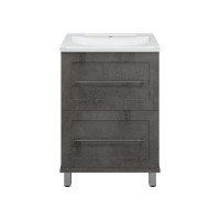 Марта - 60 Тумба напольная темный бетон / раковина