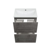 Марта - 60 Тумба напольная темный бетон / раковина