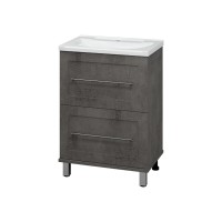 Марта - 60 Тумба напольная темный бетон / раковина