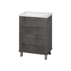 Марта - 60 Тумба напольная темный бетон / раковина