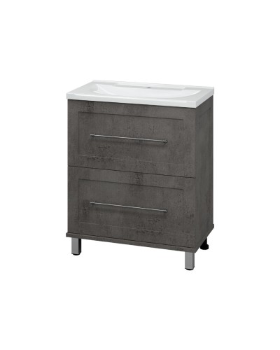 Марта - 70 Тумба напольная темный бетон / раковина