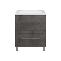 Марта - 70 Тумба напольная темный бетон / раковина