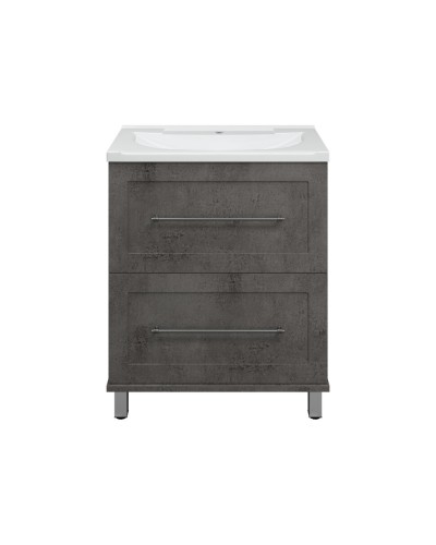 Марта - 70 Тумба напольная темный бетон / раковина