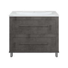 Марта -100 Тумба напольная темный бетон / раковина