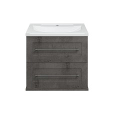 Марта - 60 Тумба подвесная 2 ящ. темный бетон / раковина