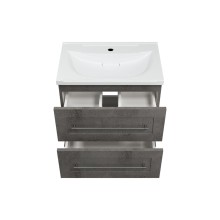 Марта - 60 Тумба подвесная 2 ящ. темный бетон / раковина