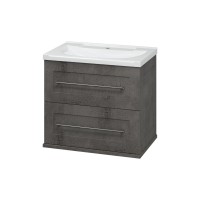 Марта - 60 Тумба подвесная 2 ящ. темный бетон / раковина
