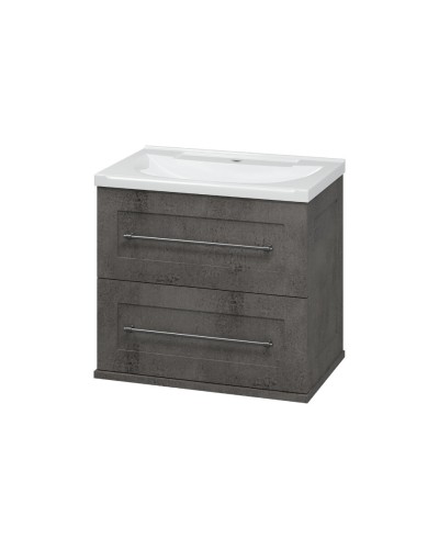 Марта - 60 Тумба подвесная 2 ящ. темный бетон / раковина