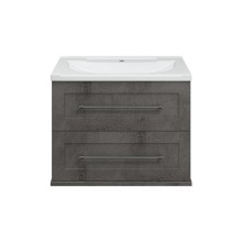 Марта - 70 Тумба подвесная 2 ящ. темный бетон / раковина