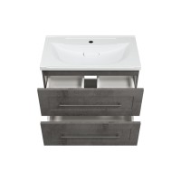 Марта - 70 Тумба подвесная 2 ящ. темный бетон / раковина