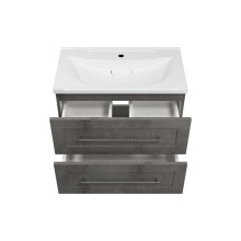 Марта - 70 Тумба подвесная 2 ящ. темный бетон / раковина