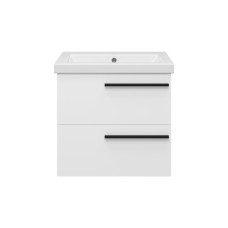 Ненси - 60 Тумба подвесная 2 ящ белая мат. эмаль