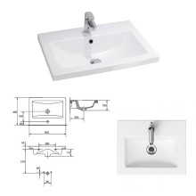 Ненси - 60 Тумба подвесная 2 ящ белая мат. эмаль / раковина