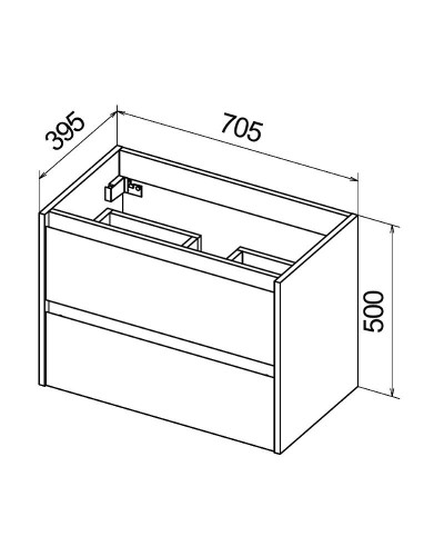 Тумба под раковину BelBagno KRAFT 39-700/390-2C-SO-RT подвесная Rovere Tabacco